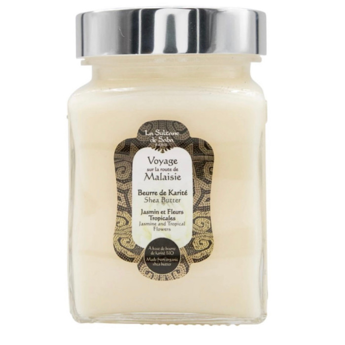 Масло карите для тела и волос жасмин и тропические цветы La Sultane De Saba Shea Butter Jasmine and Tropical Flowers Fragrance 300 g