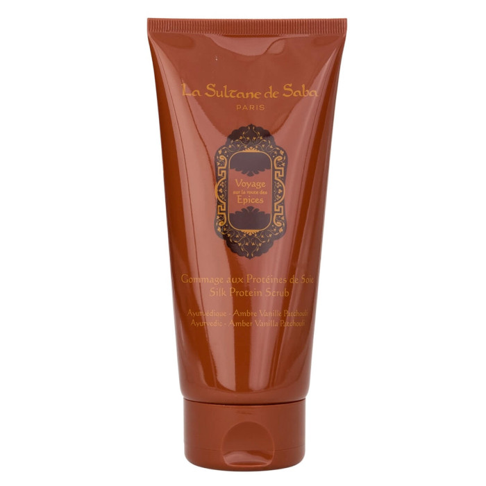Скраб для тела с протеинами шелка La Sultane De Saba Silk Protein Scrub Oriental Ayurvedic Amber Vanilla Patchouli Fragrance 200 ml