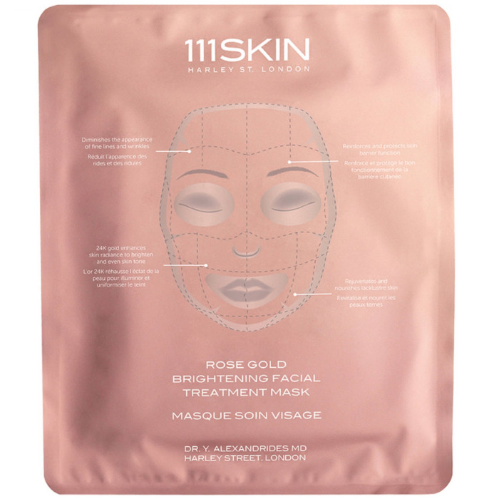 Освітлююча маска для обличчя з рожевим золотом 111Skin Rose Gold Brightening Facial Treatment Mask 30 ml