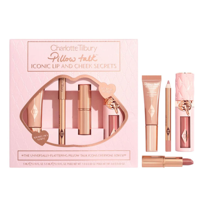 Лимитированный подарочный набор Charlotte Tilbury Pillow Talk Iconic Lip & Cheek Secrets Set