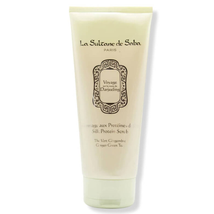 Скраб для тіла з протеїнами шовку зелений чай та імбир La Sultane De Saba Silk Protein Scrub Ginger Green Tea 200 ml 