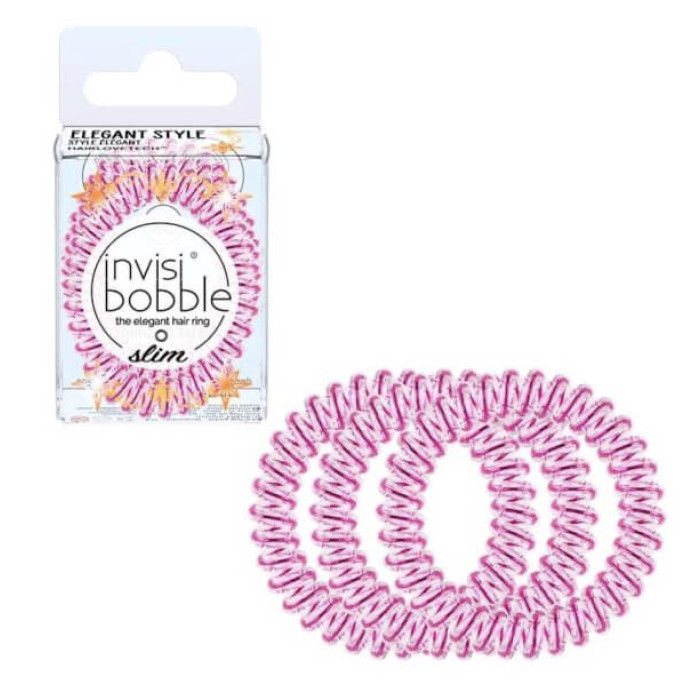 Резинка-браслет для волосся invisibobble SLIM Pink Time to Shine La Vie en Rose 3 шт
