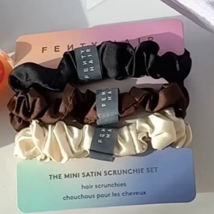 Набір міні-резинок для волосся з сатину Fenty Hair The Mini Satin Scrunchie Set 3 шт