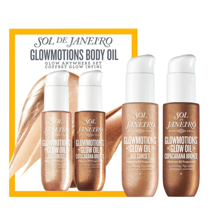Набор сухих масел для тела с эффектом загорелого сияния Sol de Janeiro GlowMotions Glow Oil Set 2x30 ml