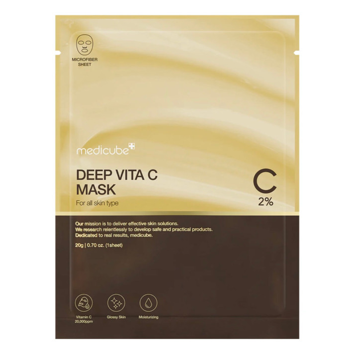 Освітлювальна тканинна маска з вітаміном С Medicube Deep Vita C Mask 27 ml Освітлювальна тканинна маска з вітаміном С Medicube Deep Vita C Mask 27 ml