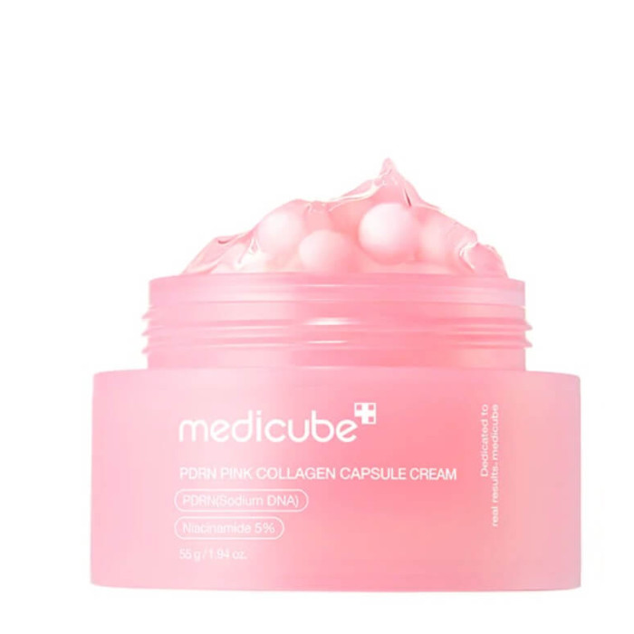 Антивозрастной крем с коллагеновыми капсулами Medicube PDRN Pink Collagen Capsule Cream 55 g