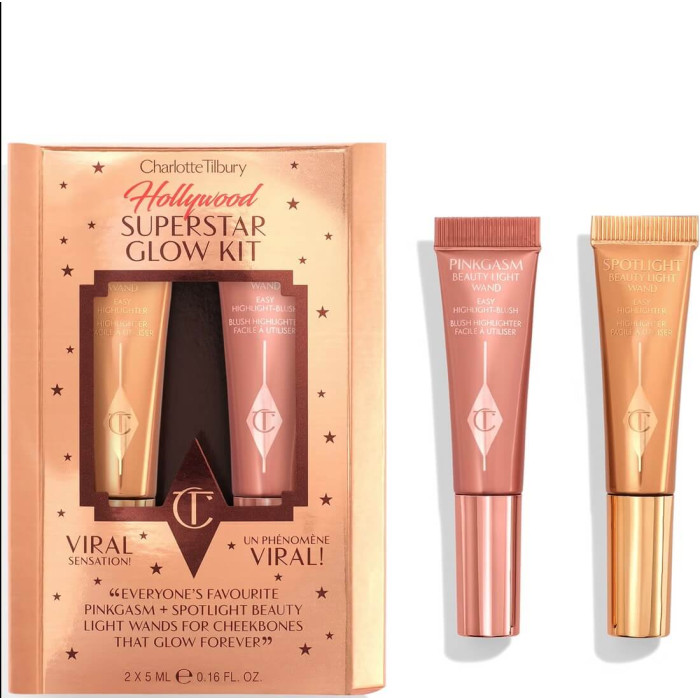 Набор для сияющего макияжа лица Charlotte Tilbury Hollywood Superstar Glow Kit 2x5 ml