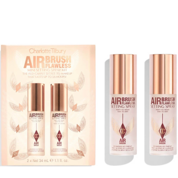 Набор с культовым фиксирующим спреем Charlotte Tilbury Airbrush Flawless Setting Spray Kit 2x34 ml