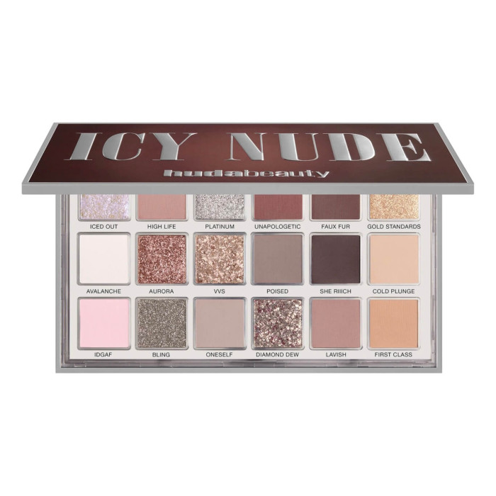 Палітра тіней Huda Beauty Icy Nude Eyeshadow Palette 16g Палітра тіней Huda Beauty Icy Nude Eyeshadow Palette 16g